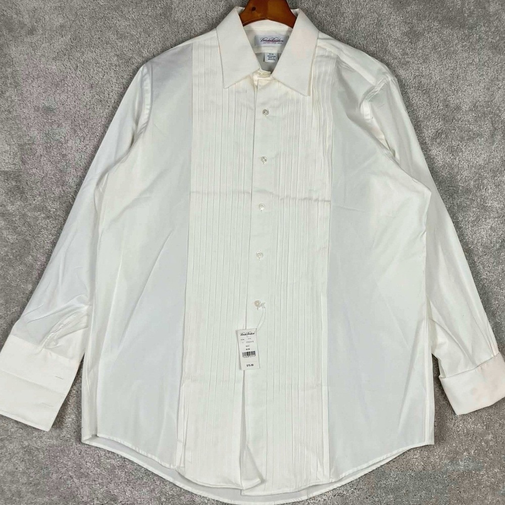Brooks Brothers Tuxedo Shirt Mens 16-32 White Pleated Front Cotton NEW!